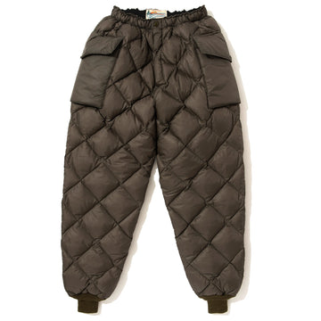 NYLON QUILTED DOWN TROUSERS