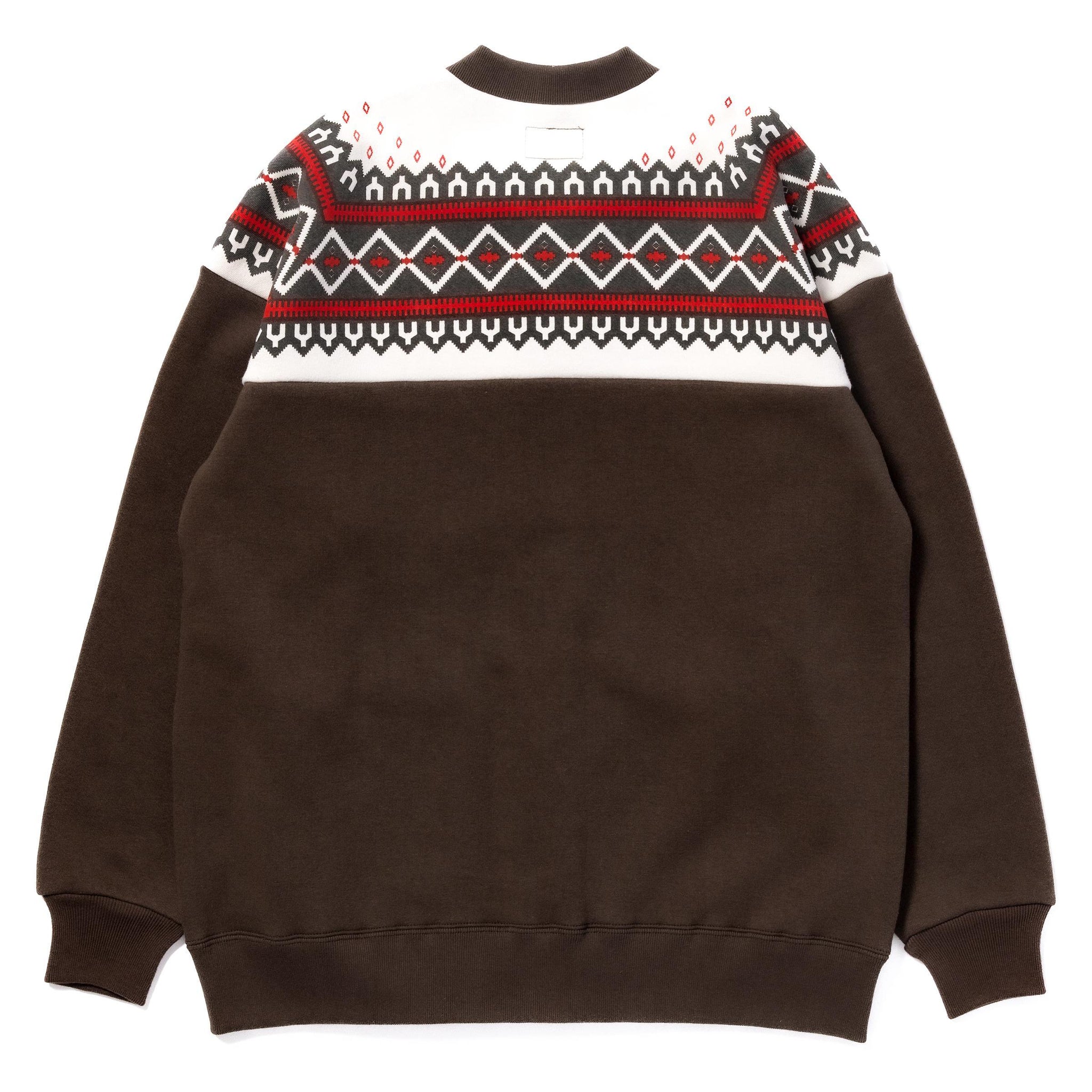 PRINTED SNOW PATTERN F/Z SWEATSHIRT