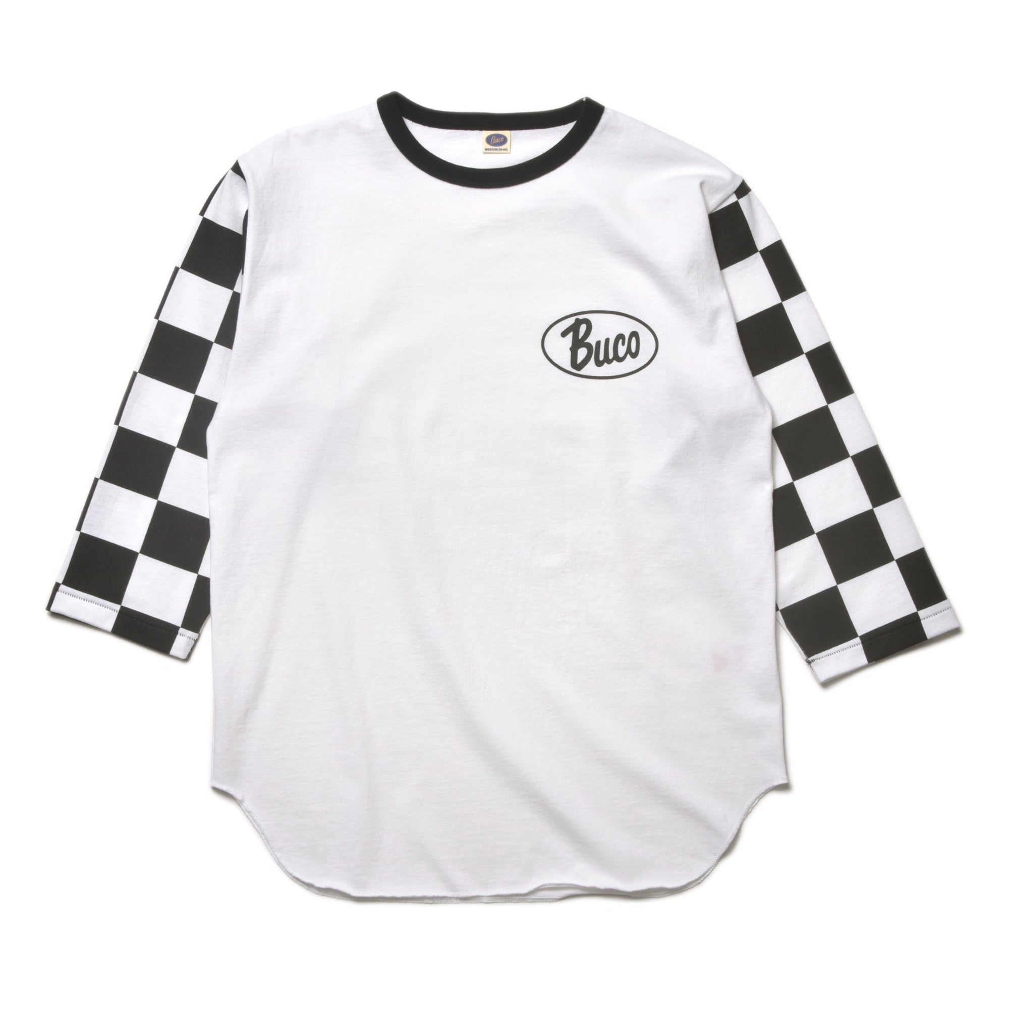 BUCO BASEBALL TEE / OVAL LOGO (CHECKERED)