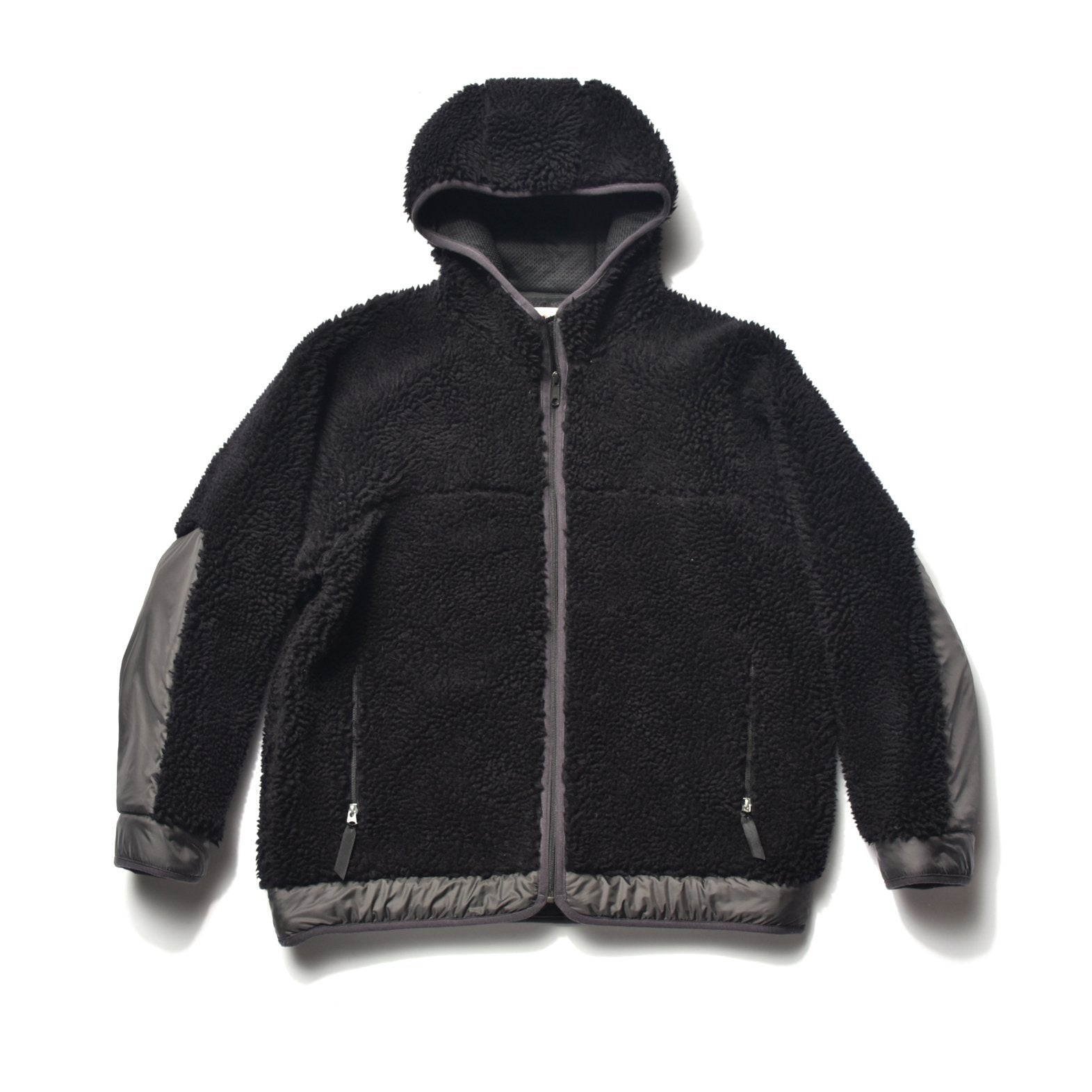 OUTDOOR WOOL PILE HOODED JACKET