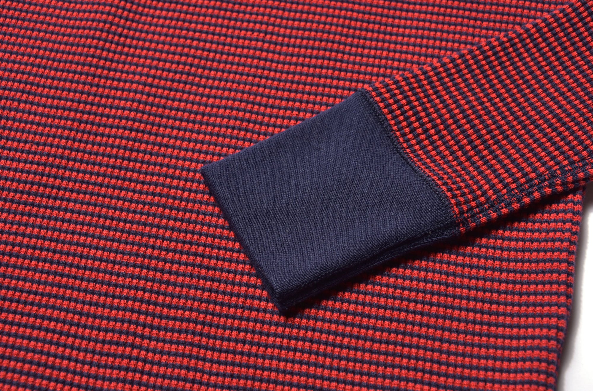 WAFFLE STRIPE THERMAL SHIRT L/S