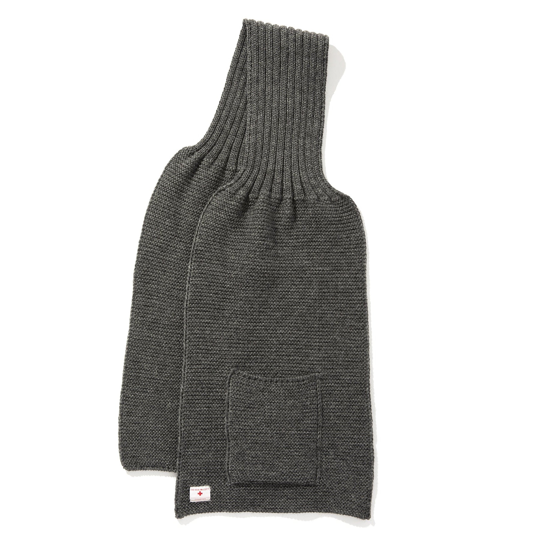 WOOL, RIBBED MUFFLER