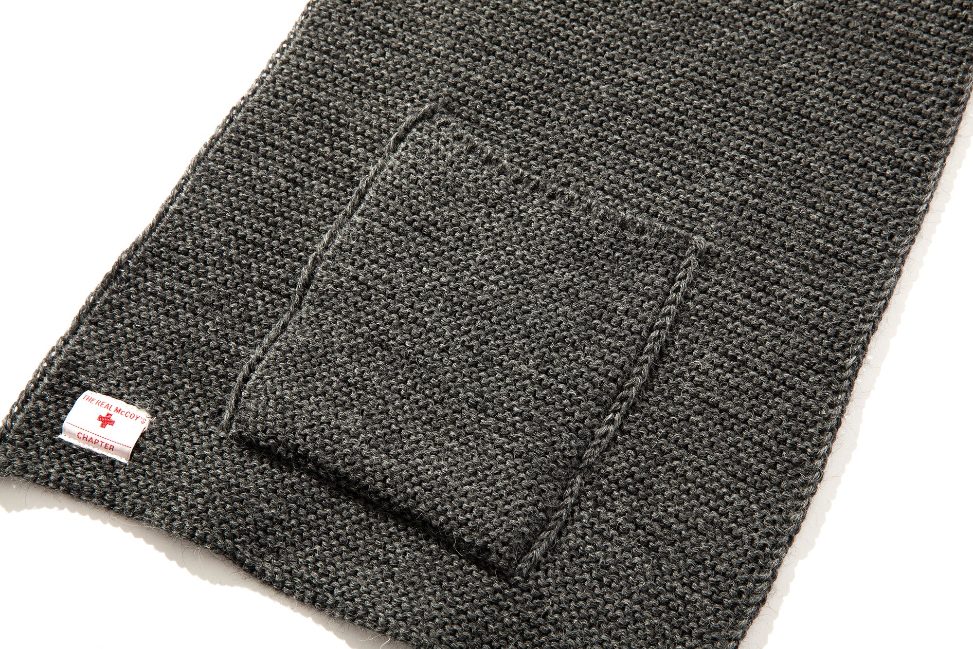 WOOL, RIBBED MUFFLER