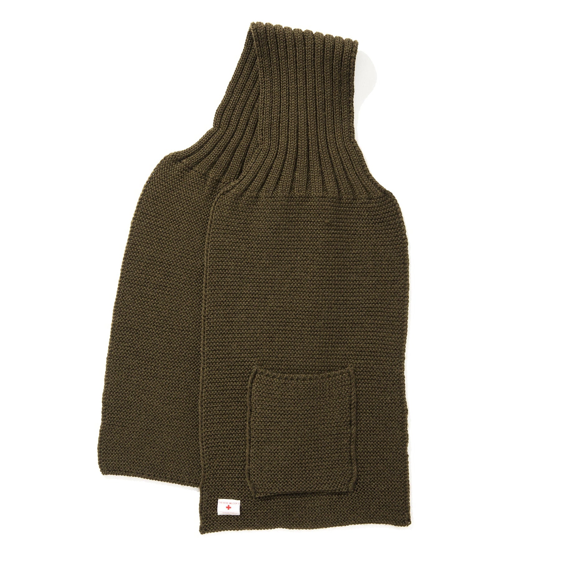 WOOL, RIBBED MUFFLER