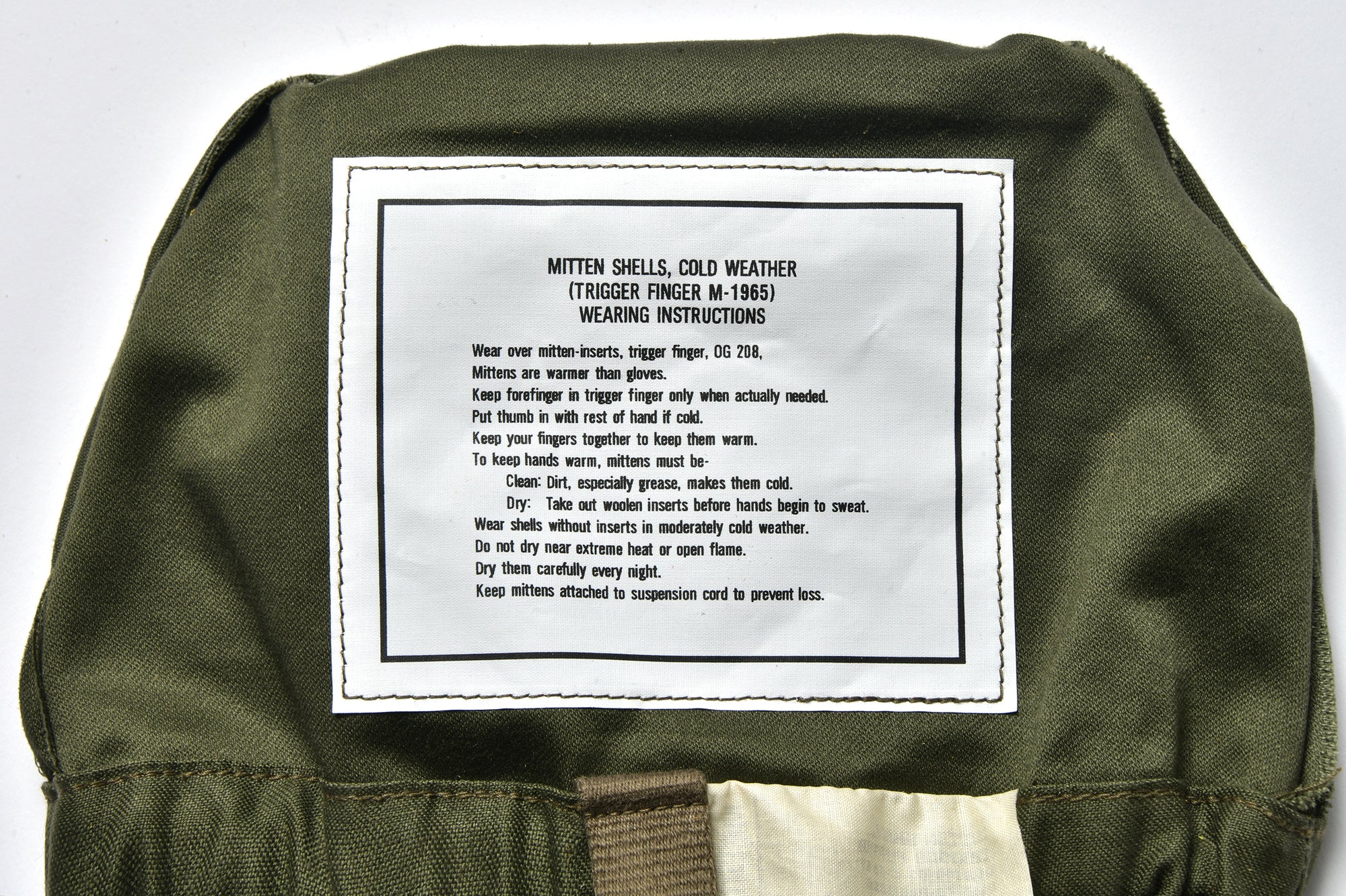 MITTEN SHELLS, TRIGGER FINGER M-1965