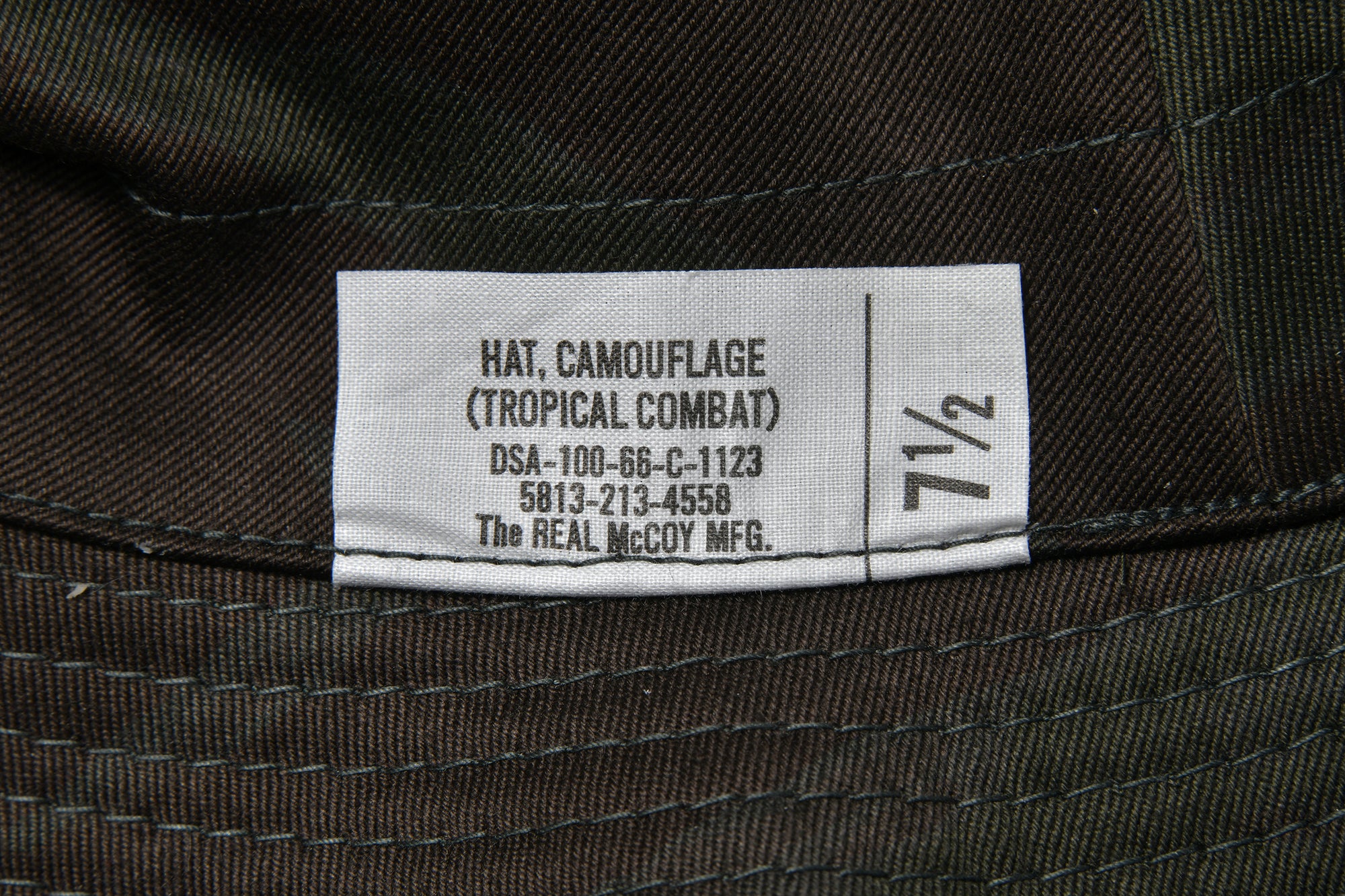 TIGER CAMOUFLAGE BOONIE HAT / BLACK OVER-DYE