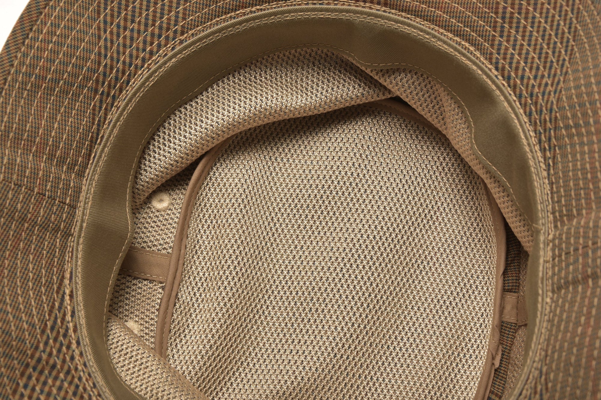 PLAID-CHECK RAIN WEATHER HAT