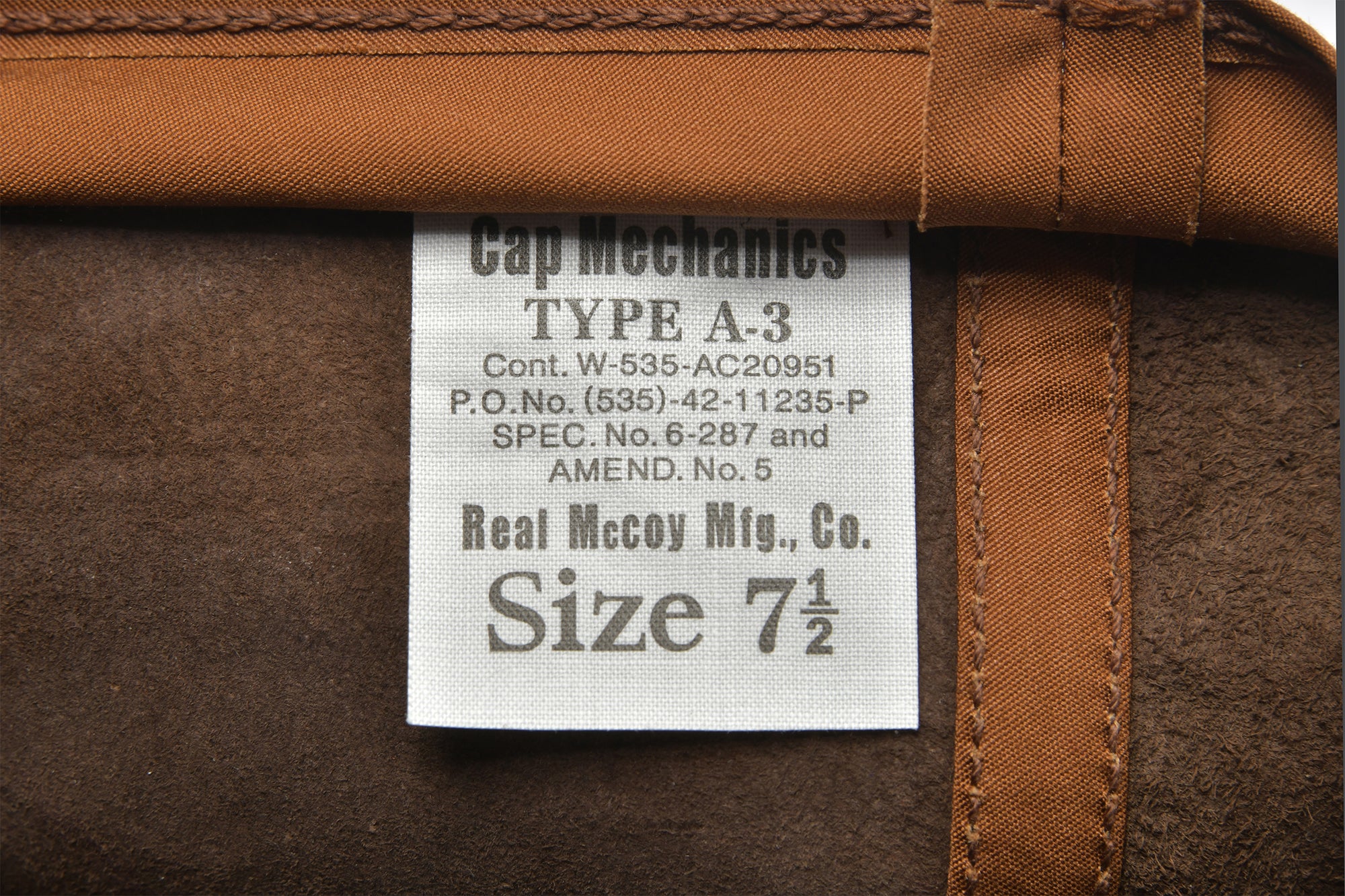 TYPE A-3 CAP / HORSEHIDE