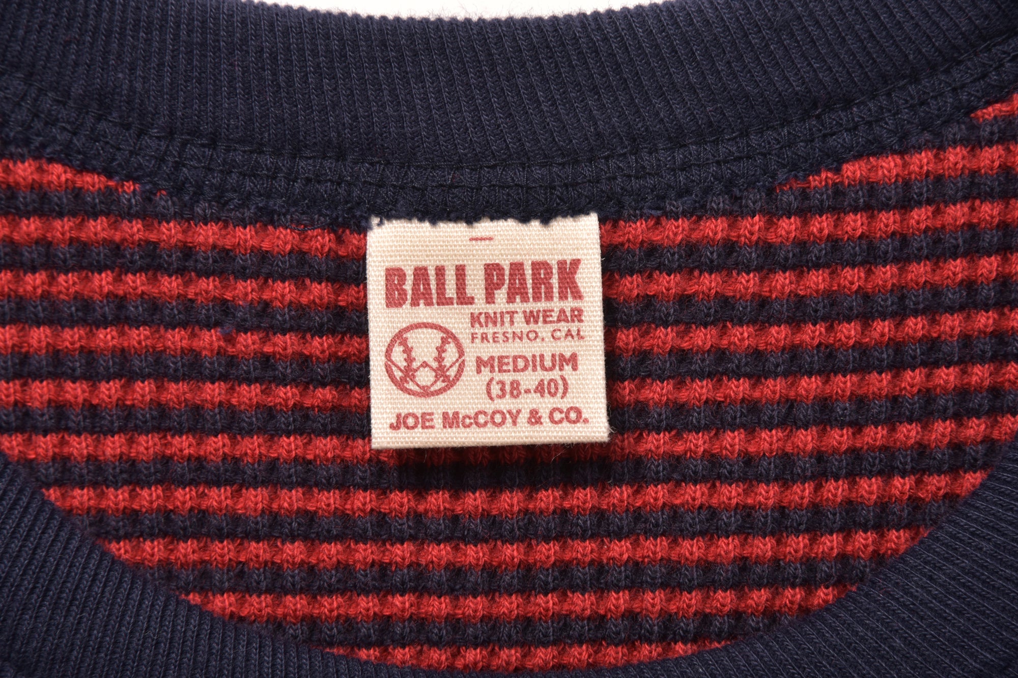 WAFFLE STRIPE THERMAL SHIRT L/S