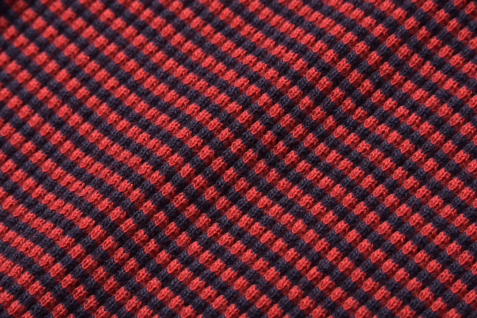 WAFFLE STRIPE THERMAL SHIRT L/S