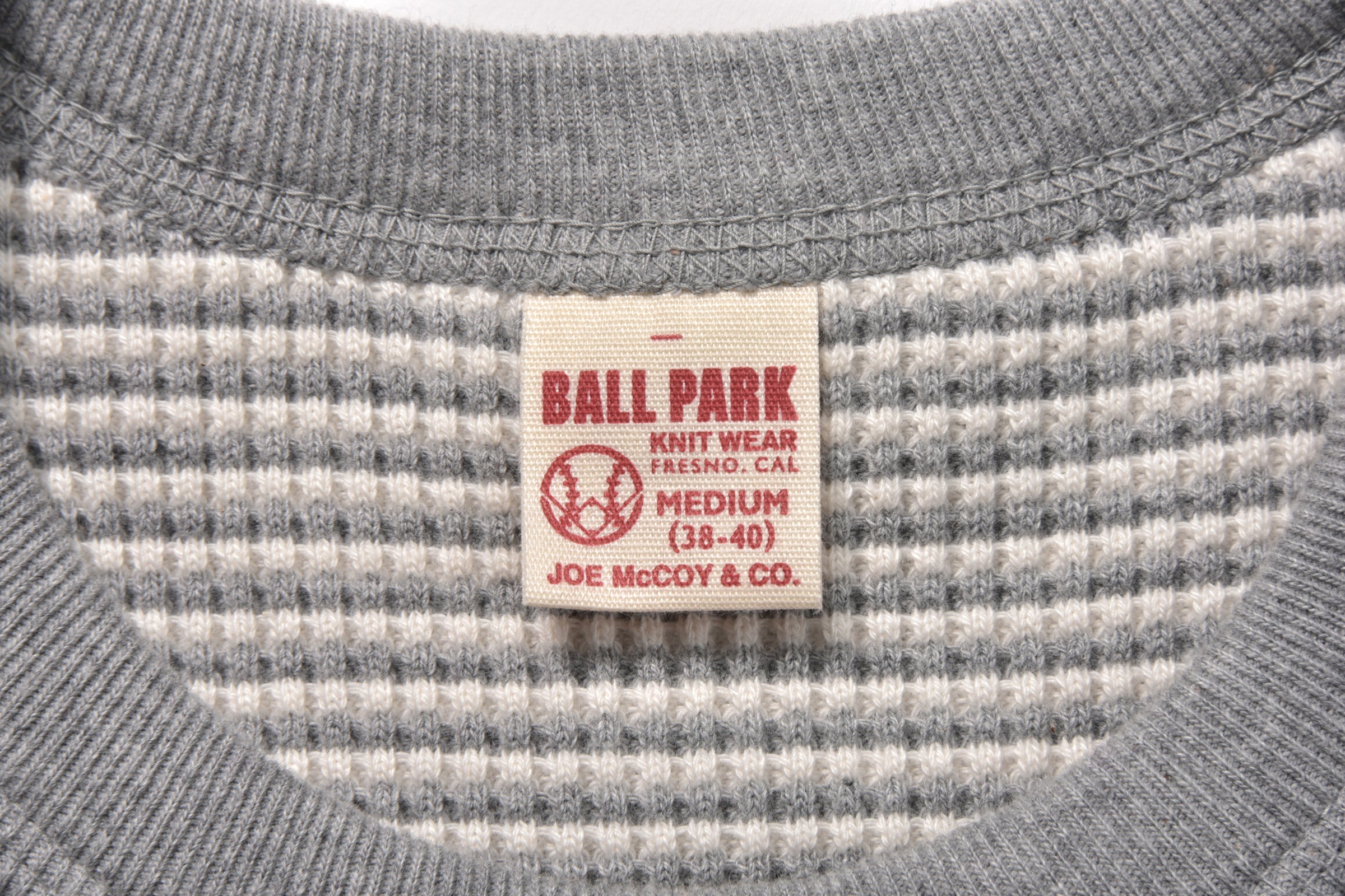 WAFFLE STRIPE THERMAL SHIRT L/S – The Real McCoy's