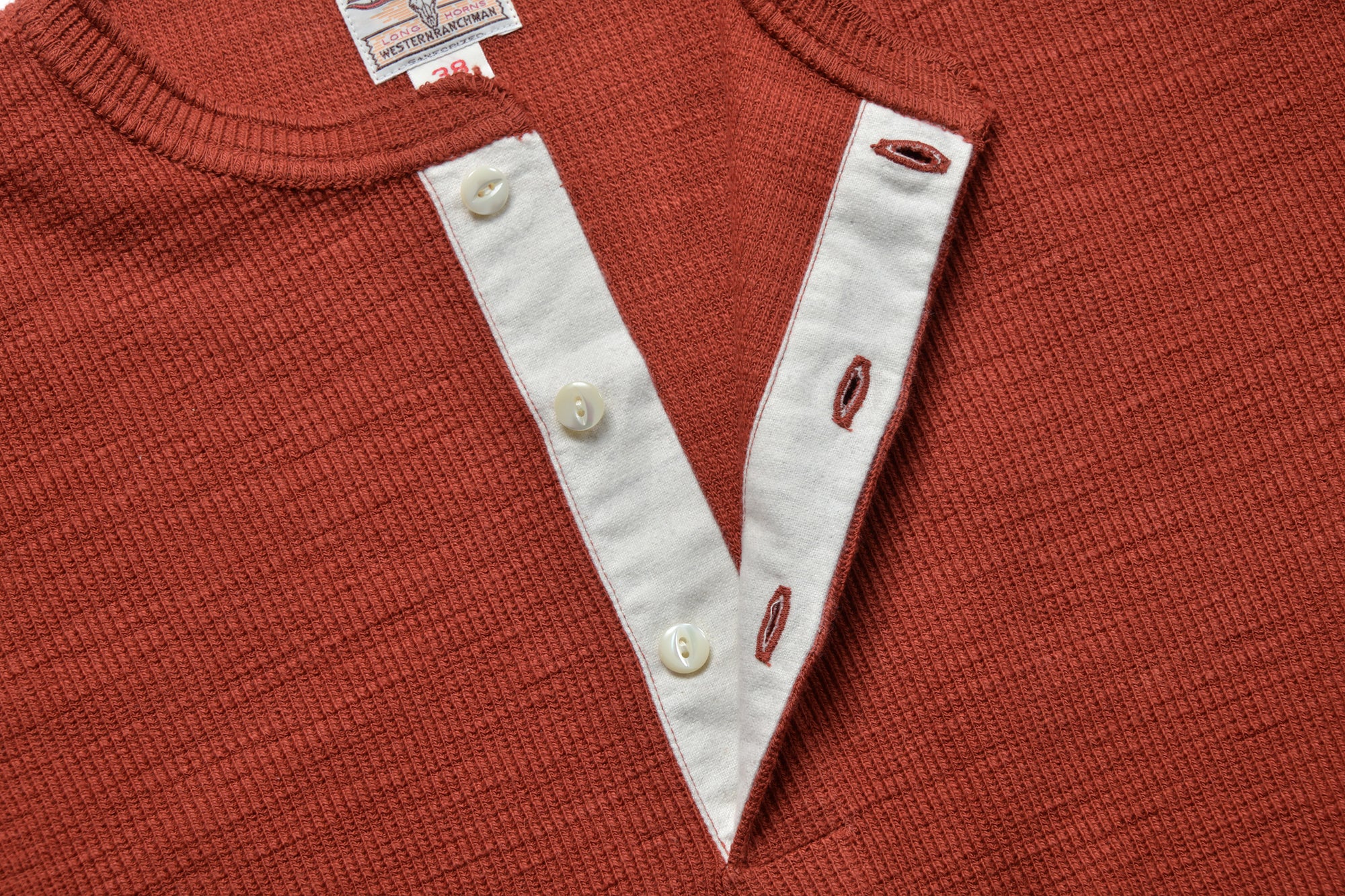 WESTERN CARDIGAN STITCH HENLEY SHIRT