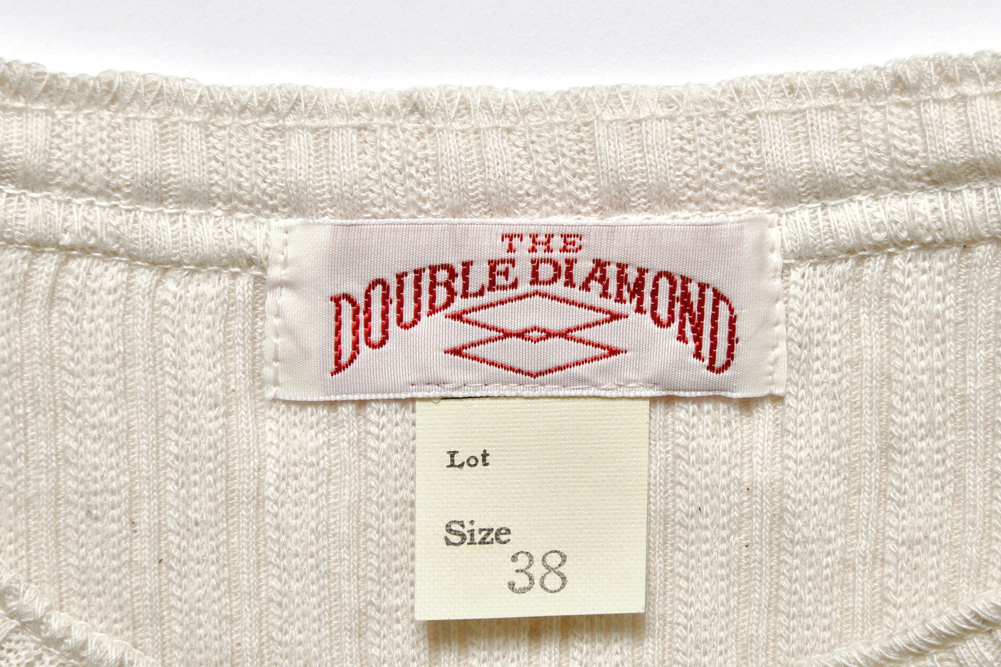 DOUBLE DIAMOND EYELET HENLEY UNDERSHIRT