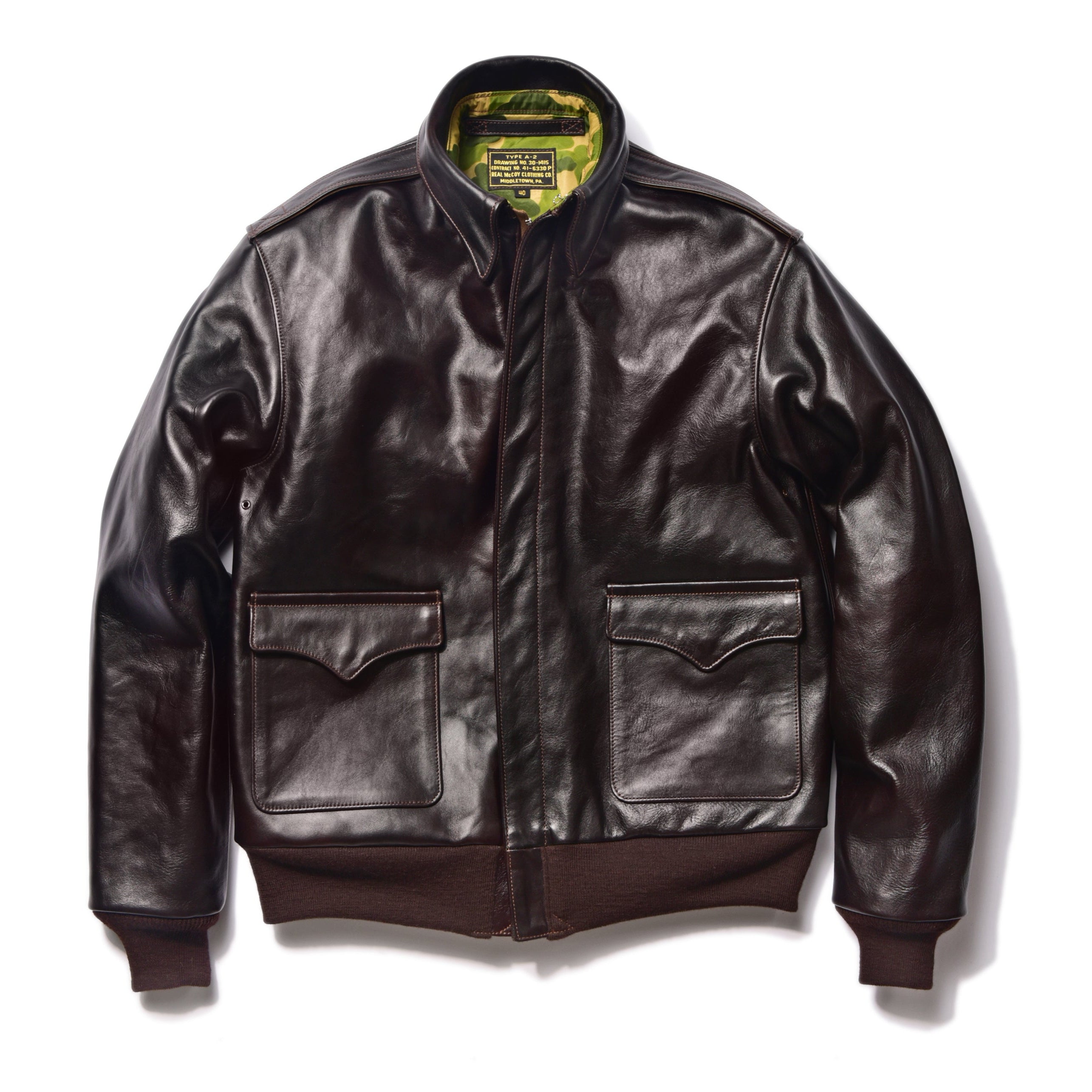The REAL McCOY'S フライトジャケット、A-2 TYPE A-2 / PARACHUTE CAMOUFLAGE LINING – The Real McCoy's