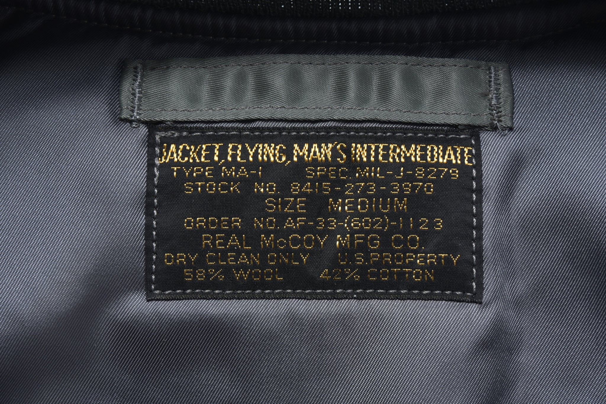 TYPE MA-1 REAL McCOY MFG. CO. – The Real McCoy's