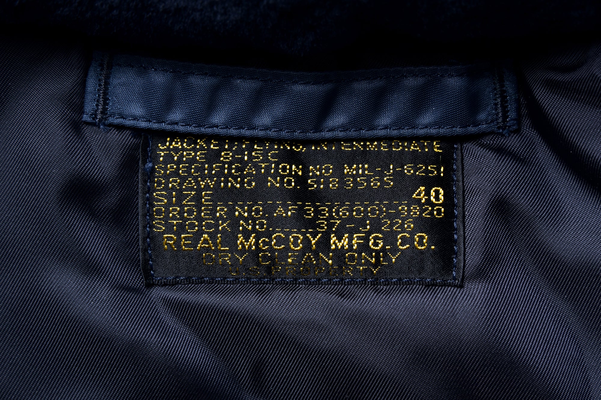 TYPE B-15C REAL McCOY MFG. CO. / GREEN RIBBING