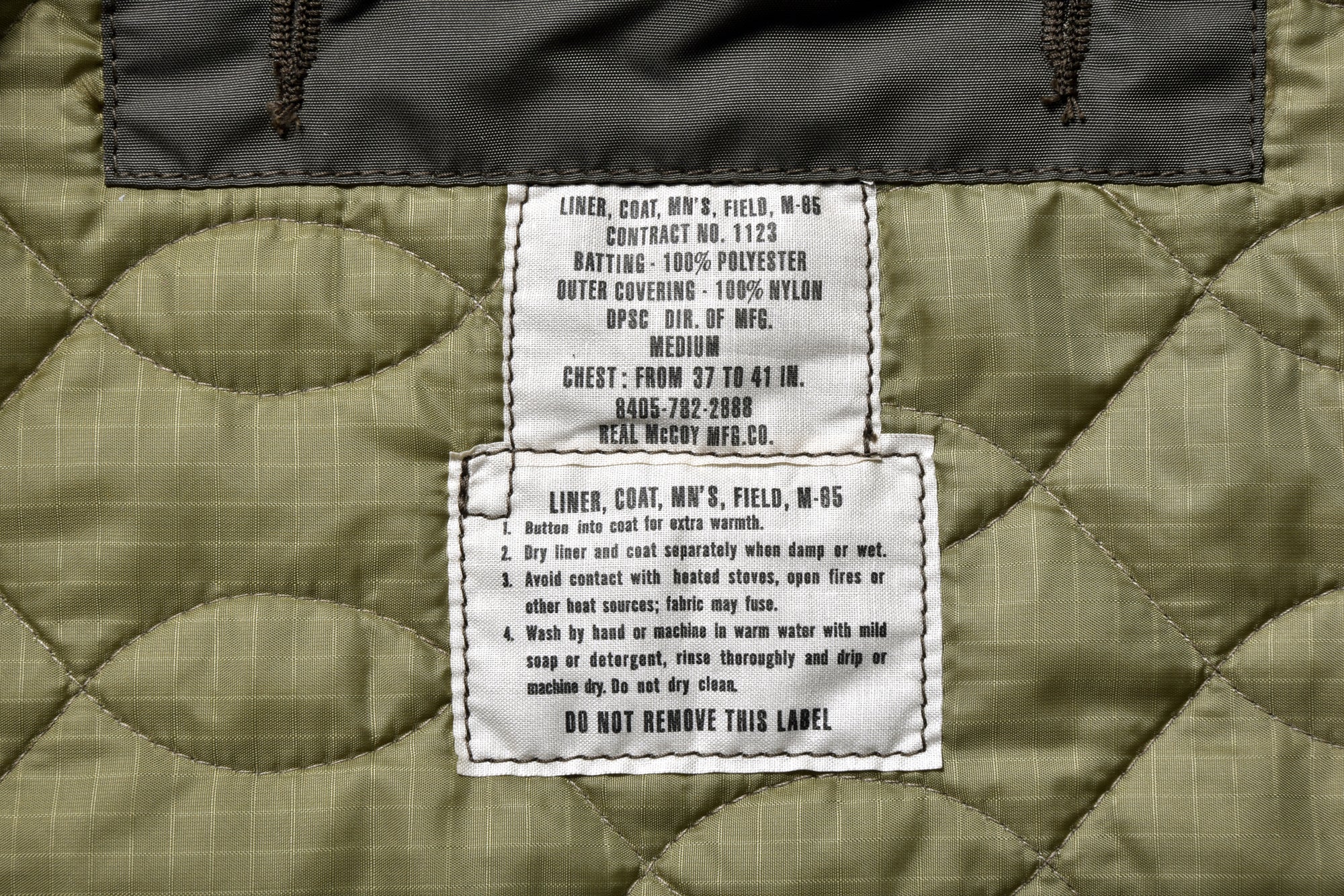 LINER, COAT, MAN'S FIELD, M-65