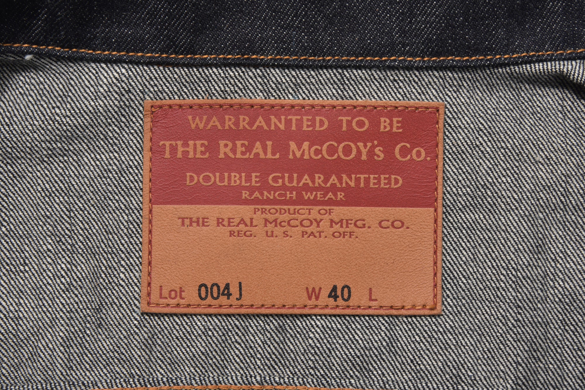 REAL McCOY'S Lot. 004J