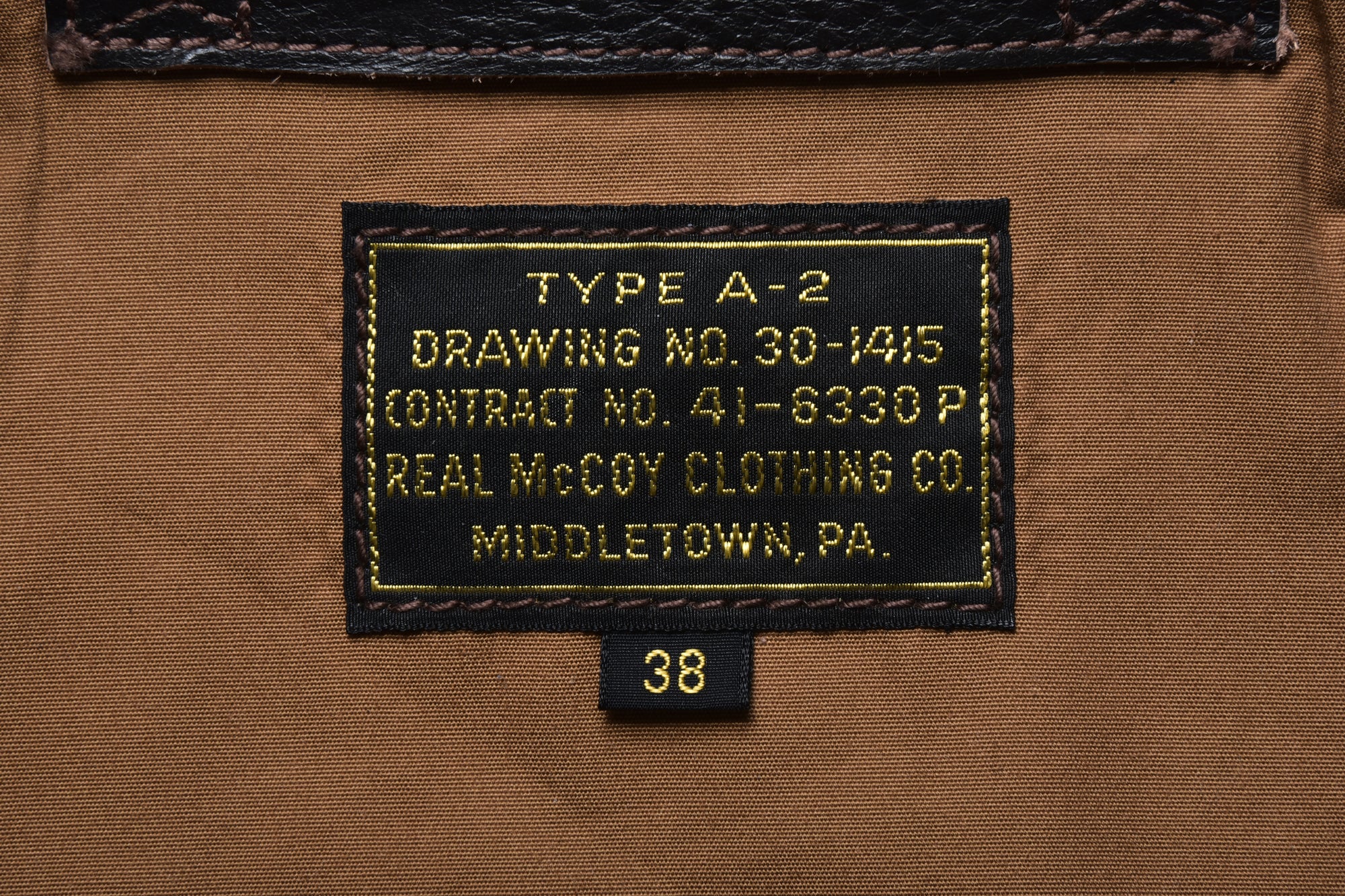 TYPE A-2 REAL McCOY MFG. CO.