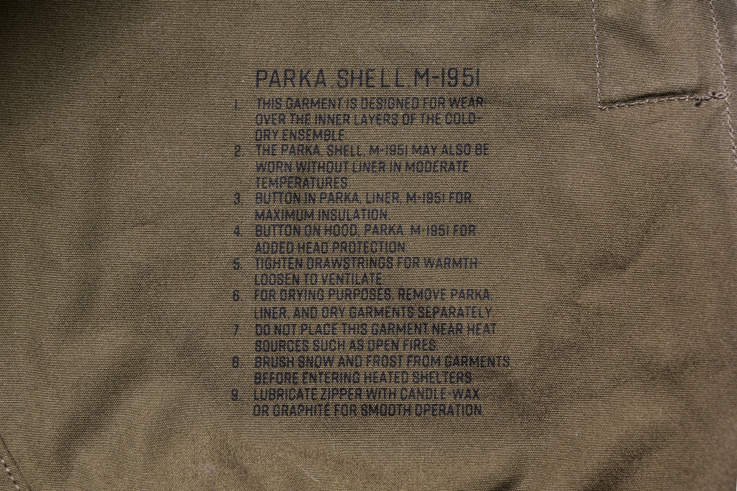 PARKA-SHELL, M-1951 (MODEL 220) – The Real McCoy's