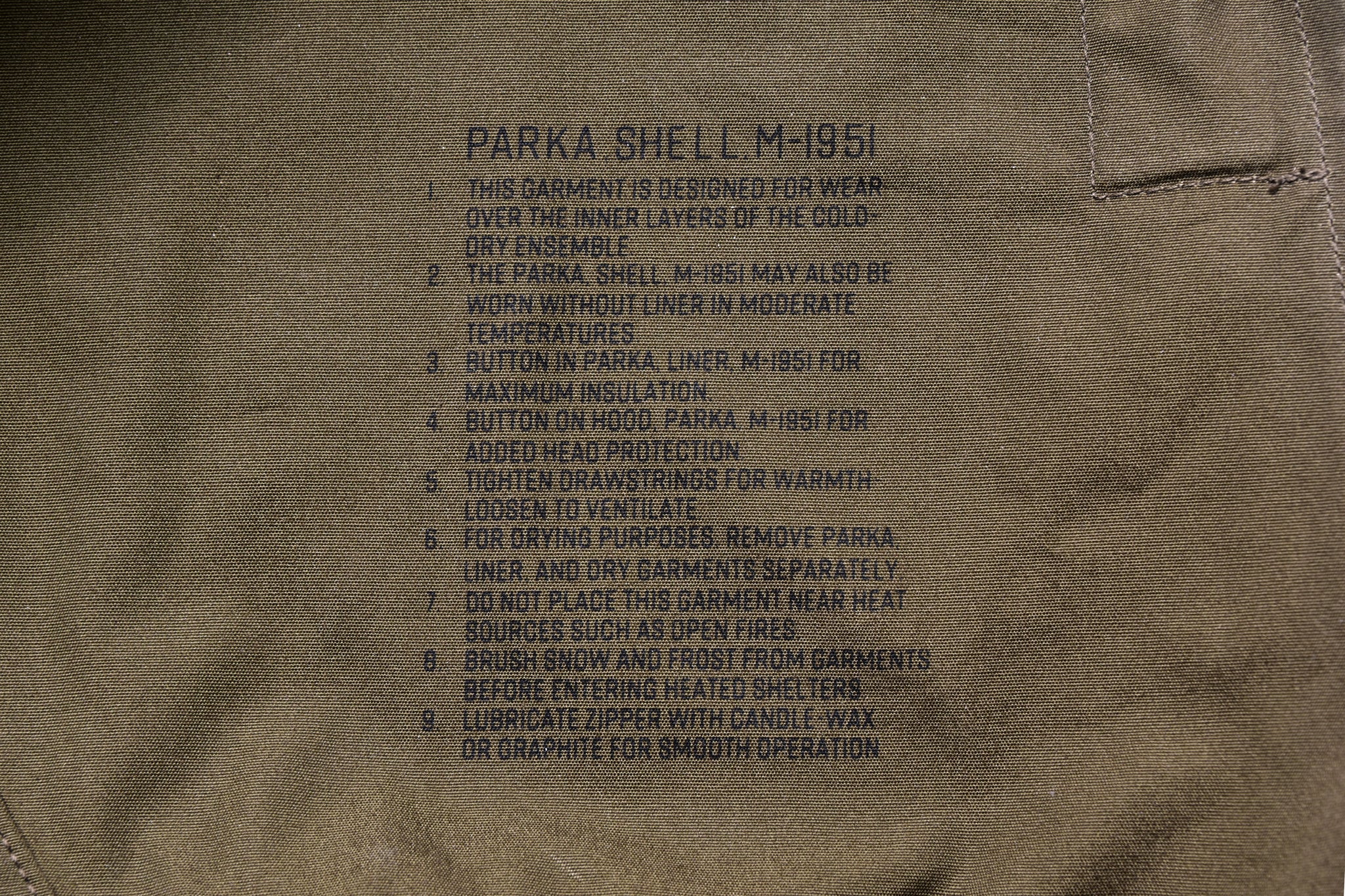 PARKA-SHELL, M-1951 (MODEL 220)