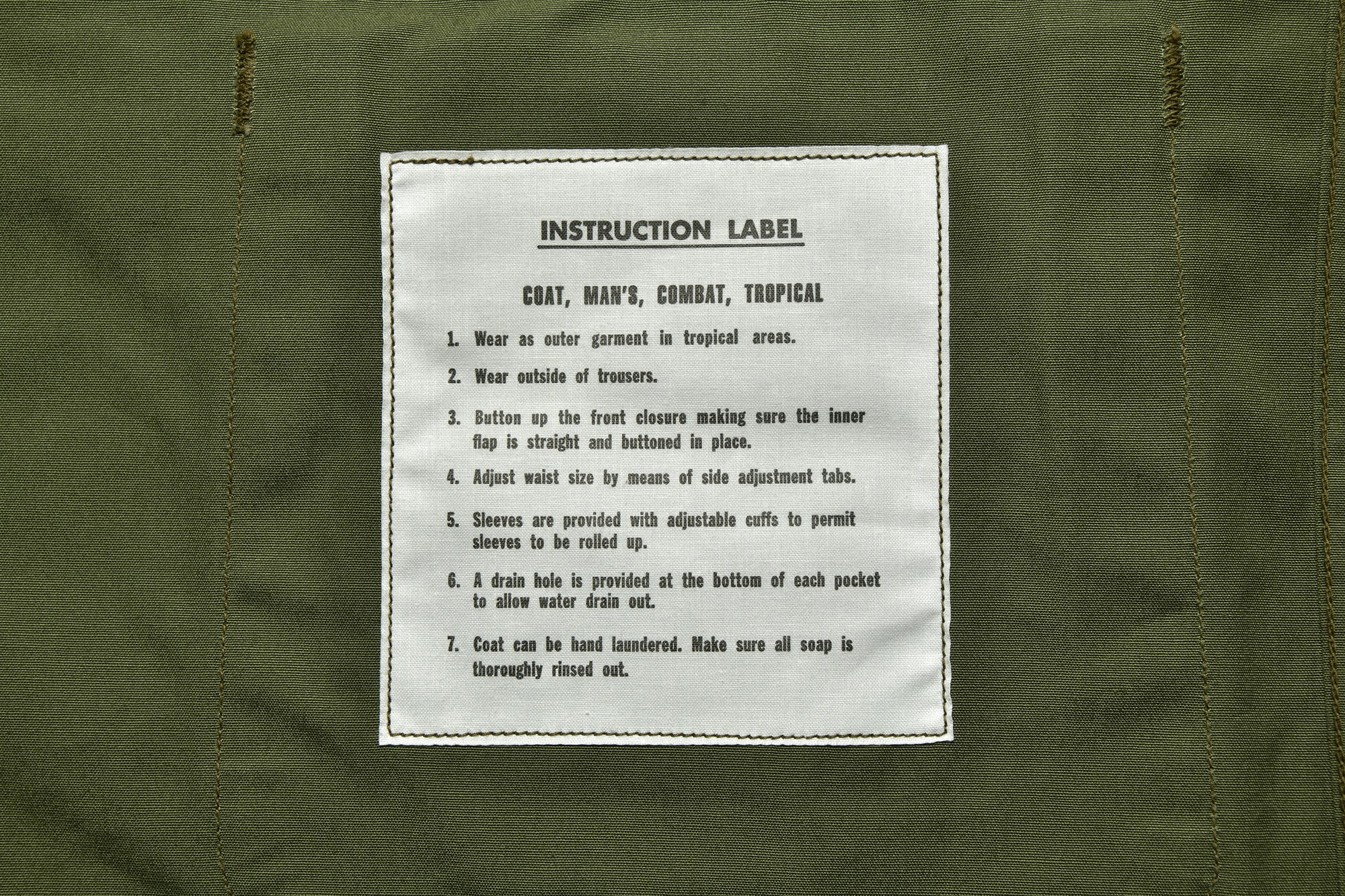 COAT, MAN'S, COMBAT, TROPICAL