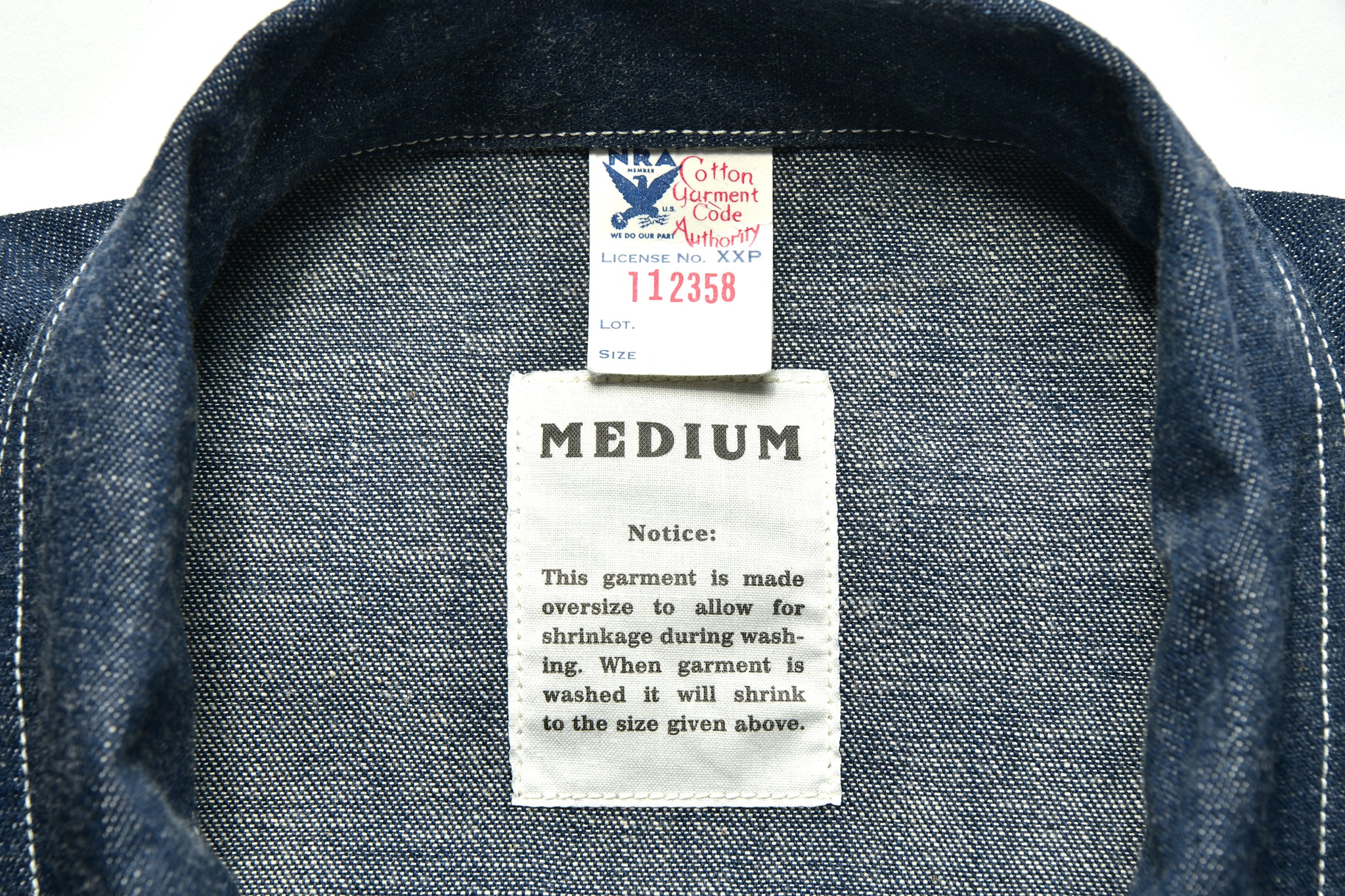 UNIFORM, WORK, BLUE DENIM