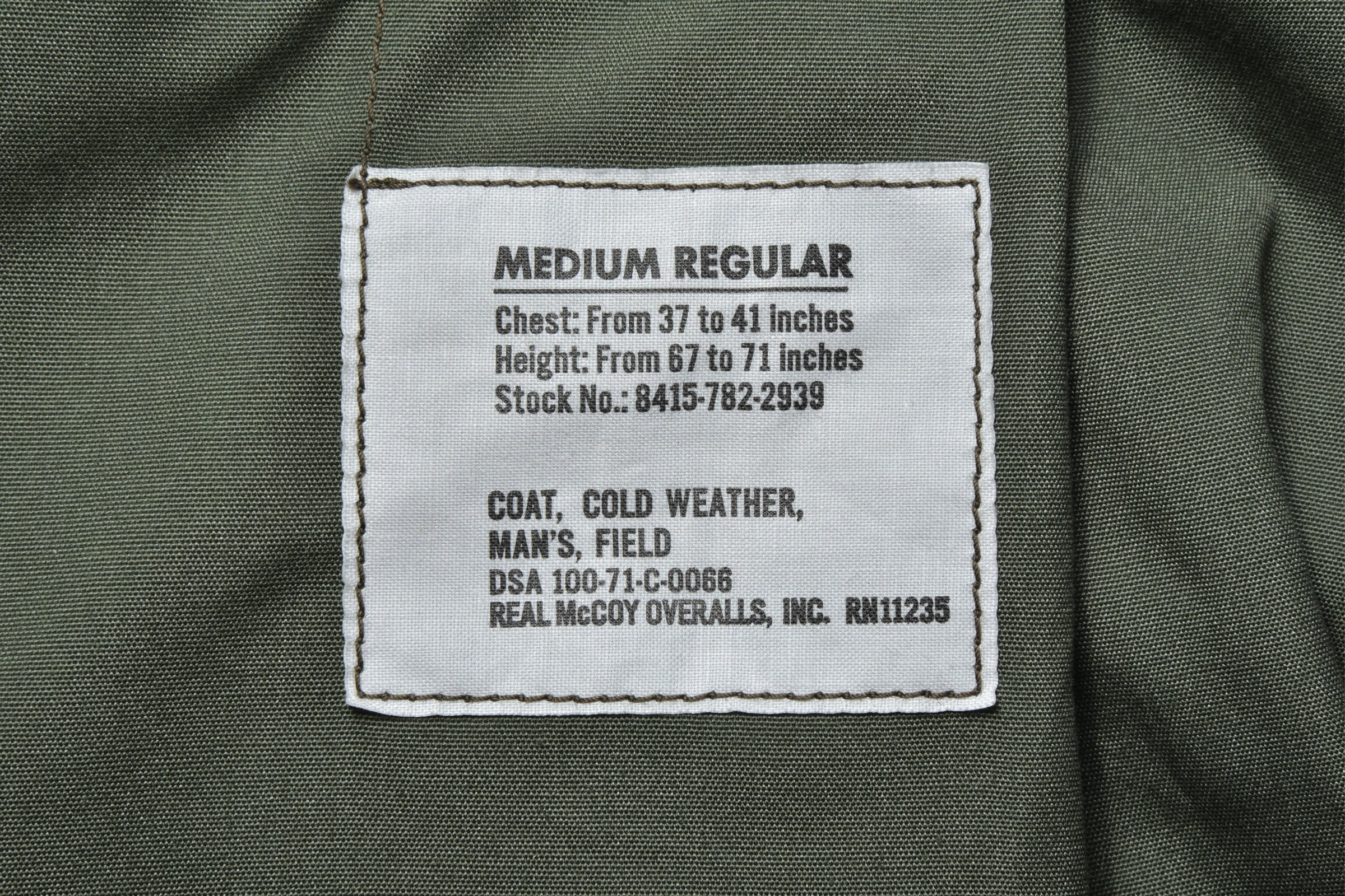 M-65 FIELD COAT / TIGER CAMOUFLAGE, TAD POLE – The Real McCoy's