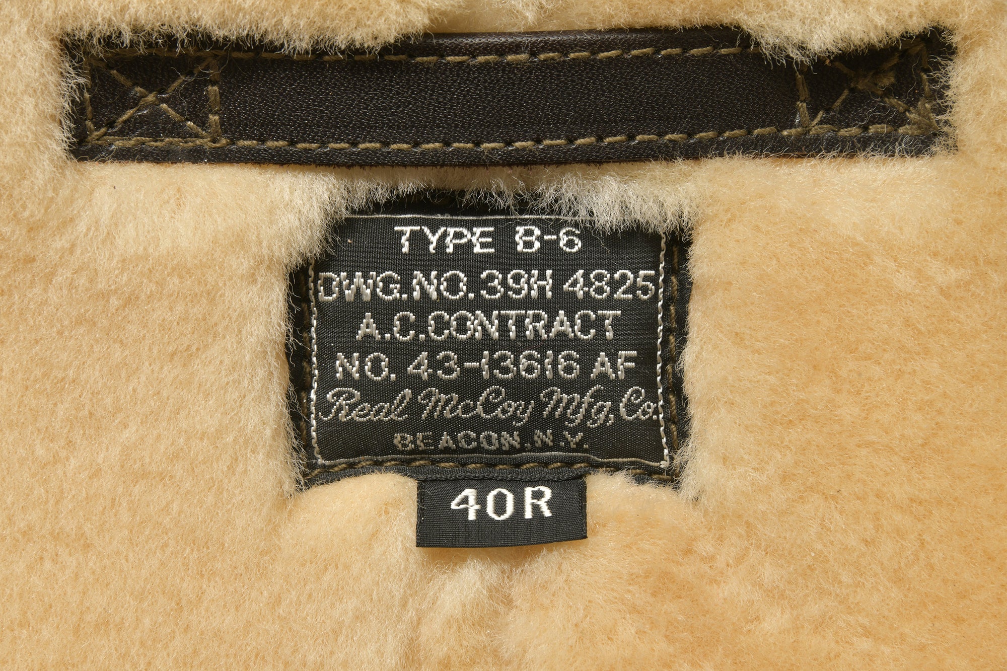 TYPE B-6 REAL McCOY MFG.CO