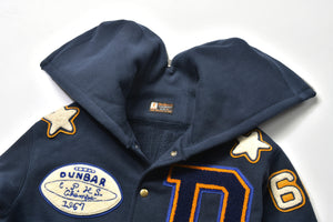 SNAP BUTTON HOODED SWEATSHIRT / DUNBAR
