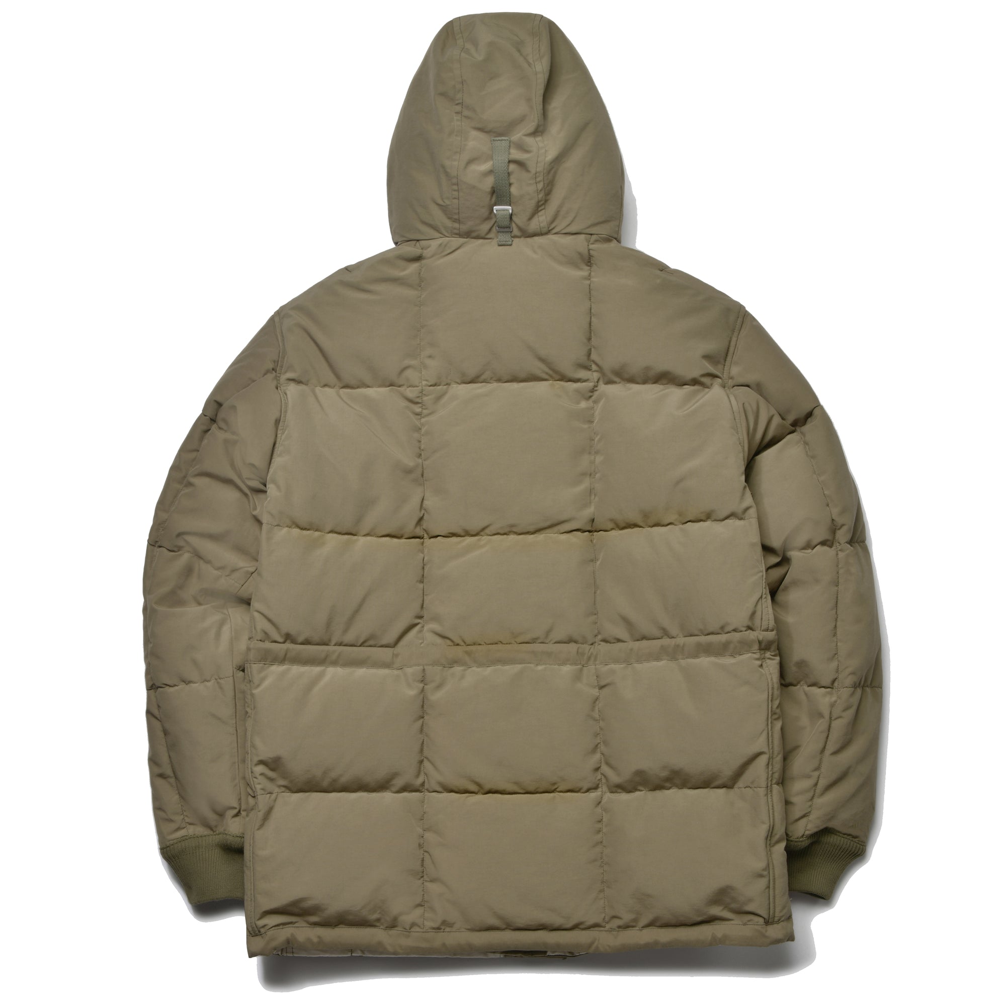 COTTON/NYLON HOODED DOWN JACKET