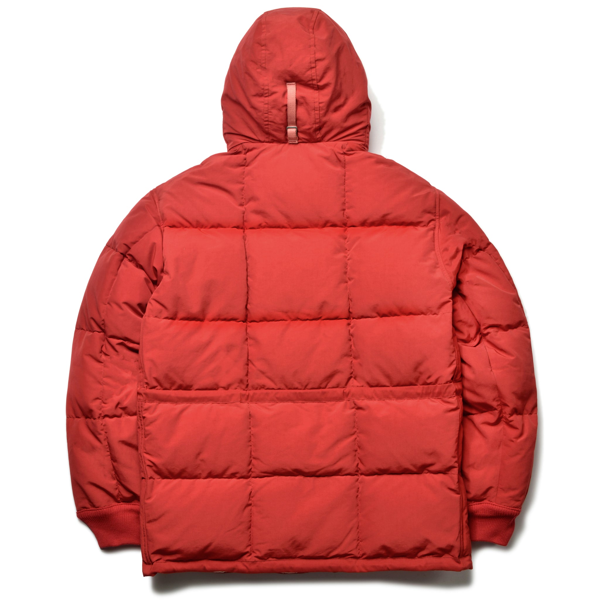 COTTON/NYLON HOODED DOWN JACKET - 090 RED / 36