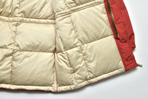 COTTON/NYLON HOODED DOWN JACKET