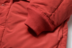 COTTON/NYLON HOODED DOWN JACKET