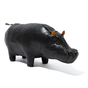 HANDCRAFTED HORSEHIDE ANIMALS - HIPPO