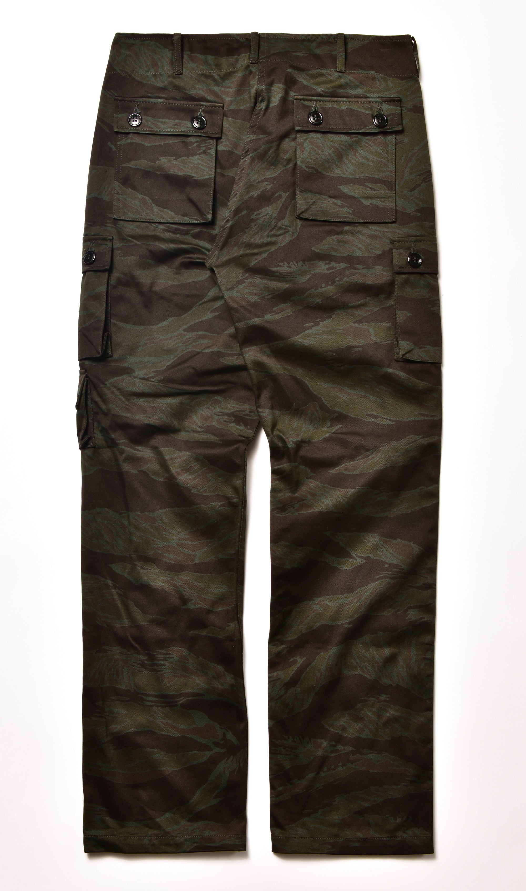 TIGER CAMOUFLAGE TROUSERS / BLACK OVER-DYE