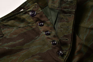 TIGER CAMOUFLAGE TROUSERS / BLACK OVER-DYE