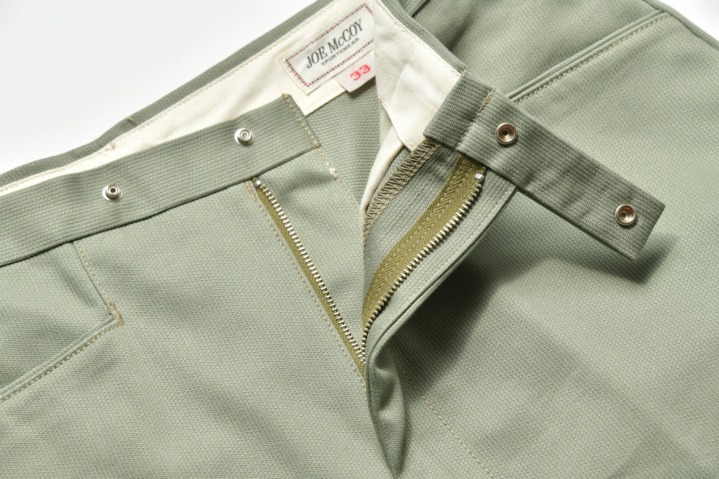 BELTED WAISTBAND TROUSER, PLAIN STITCH / PIQUE – The Real McCoy's
