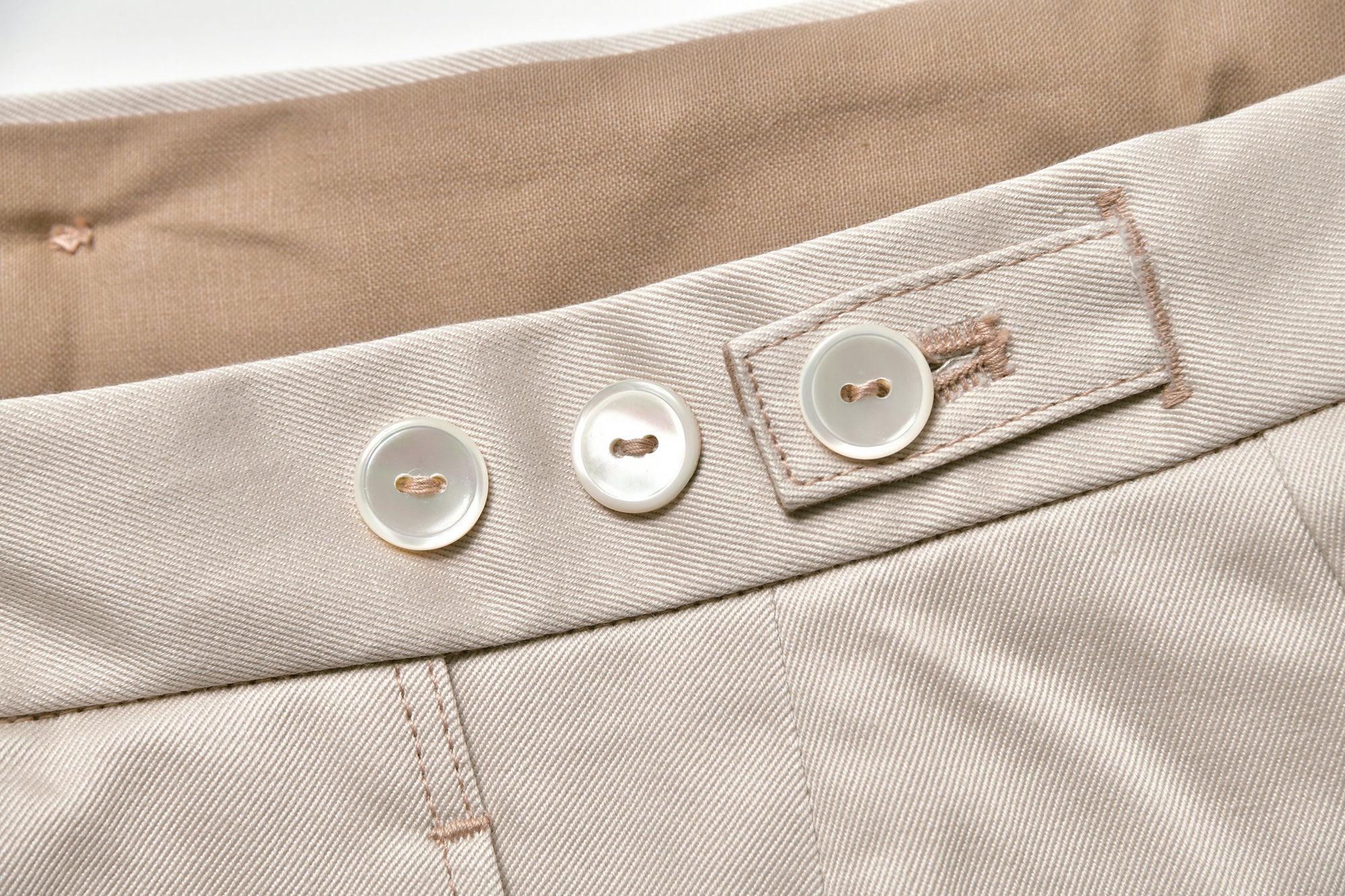 1950s COTTON CHINO TROUSERS / BEIGE