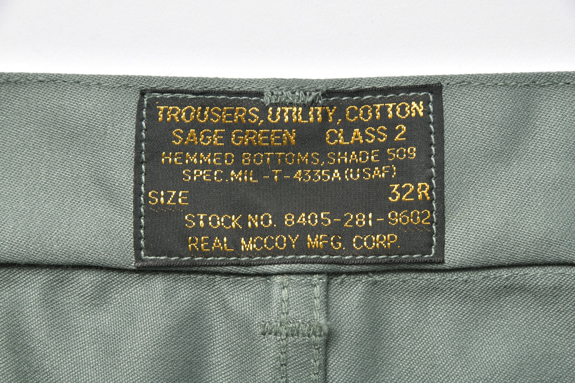 TROUSERS, UTILITY, COTTON / USAF SAGE GREEN