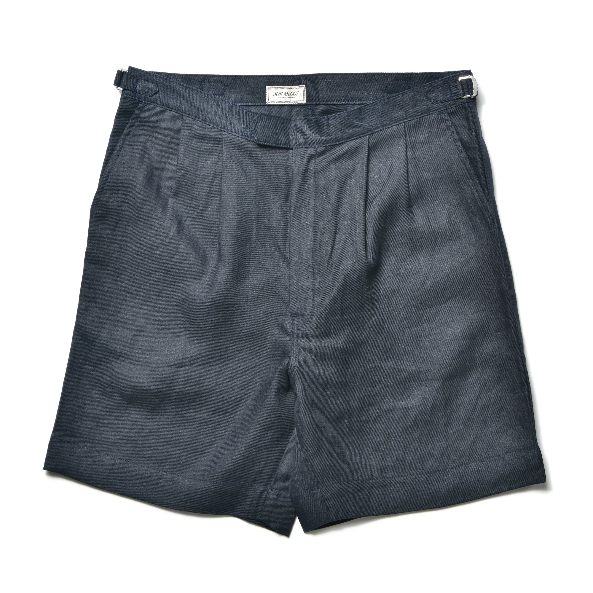 LINEN PLEATED SHORT PANTS
