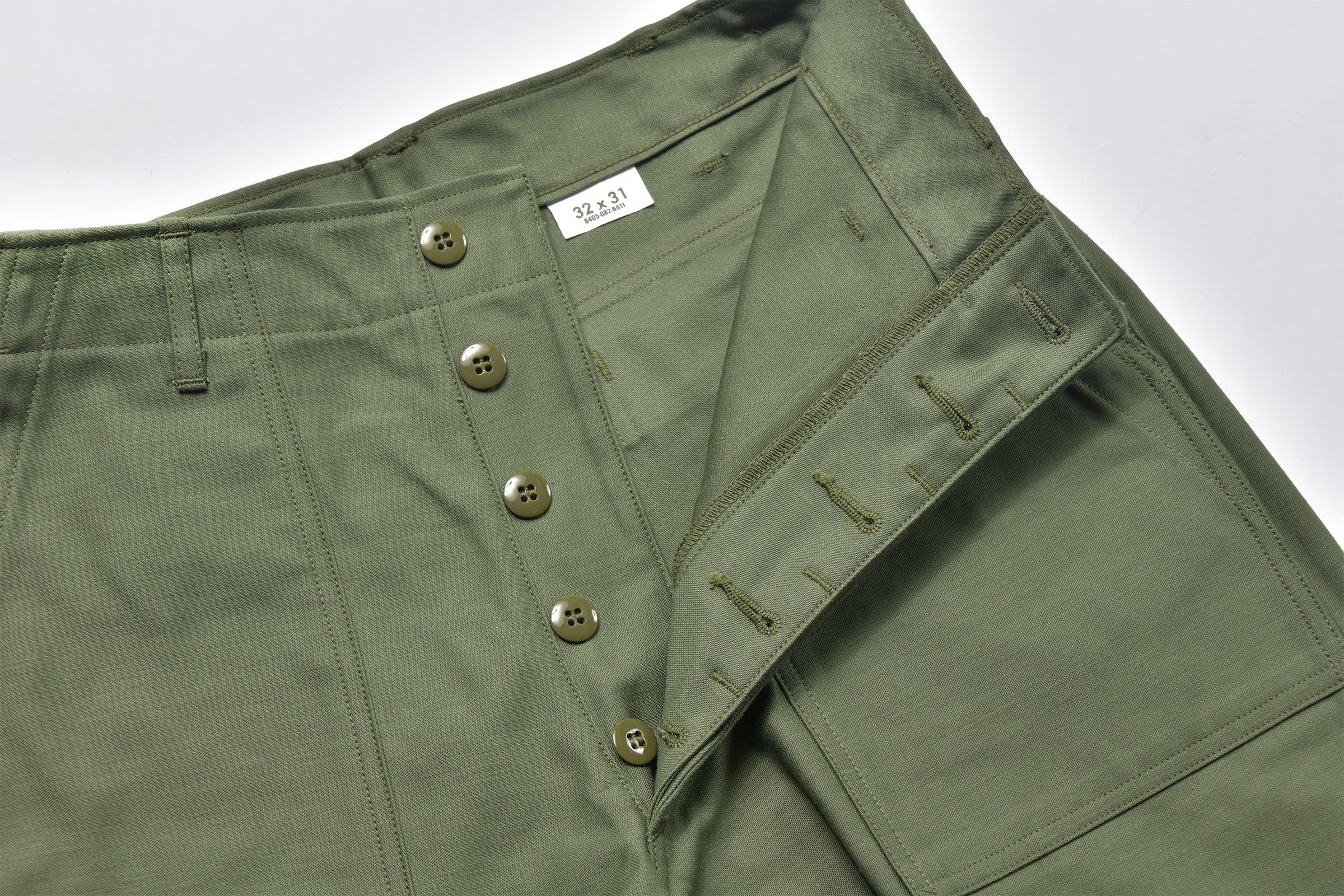 TROUSERS, MEN'S, COTTON SATEEN, OG-107 – The Real McCoy's