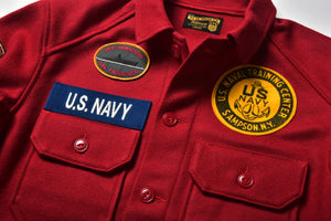 MILITARY SOUVENIR WOOL SHIRT / U.S. NAVY