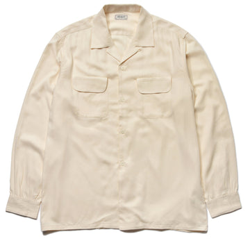 OPEN COLLAR RAYON SHIRT