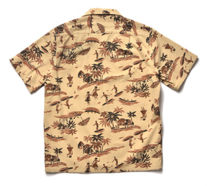 OPEN COLLAR RESORT S/S SHIRT / PALM TREE