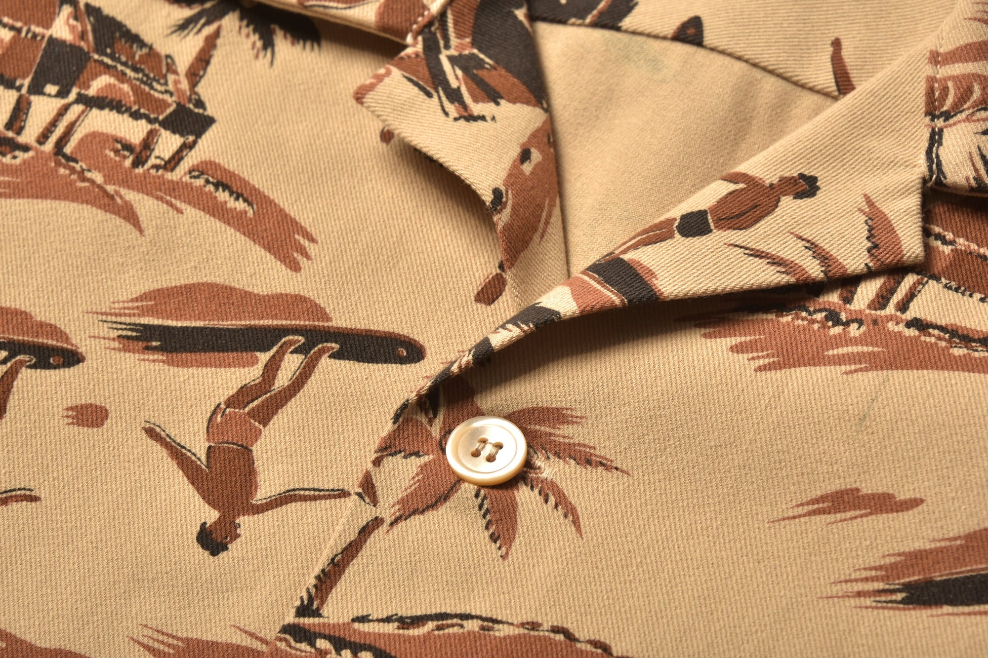 OPEN COLLAR RESORT S/S SHIRT / PALM TREE