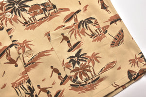 OPEN COLLAR RESORT S/S SHIRT / PALM TREE