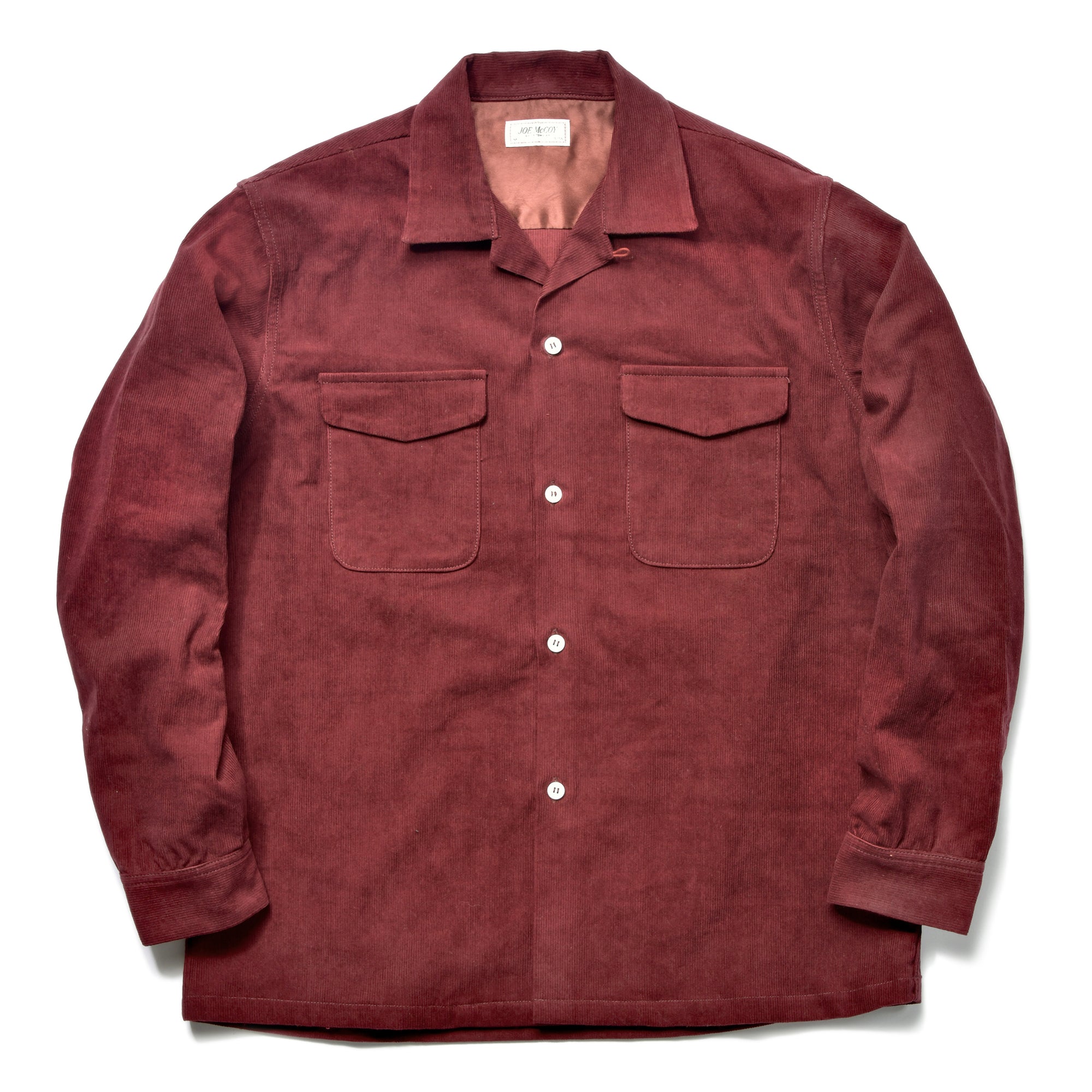 CORDUROY OPEN COLLAR SHIRT