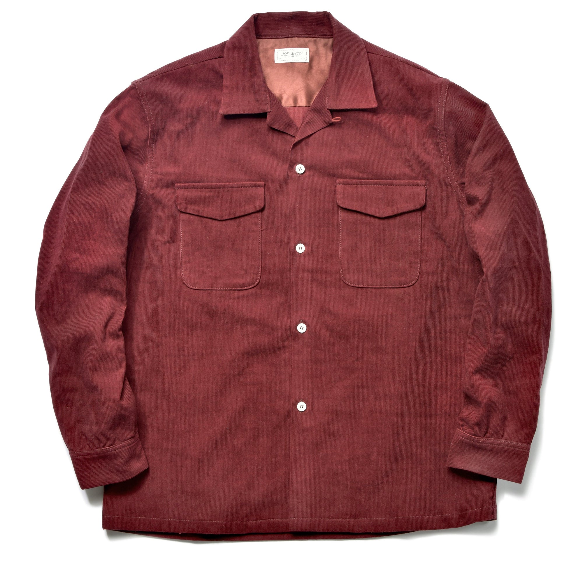 CORDUROY OPEN COLLAR SHIRT