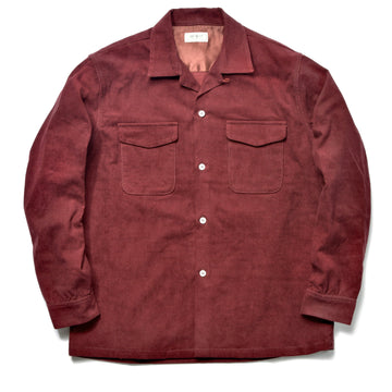 CORDUROY OPEN COLLAR SHIRT